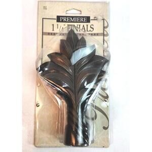 Cambria Premier Curtain Rod Finials Pair Decorative Window Hardware 1.25 in New